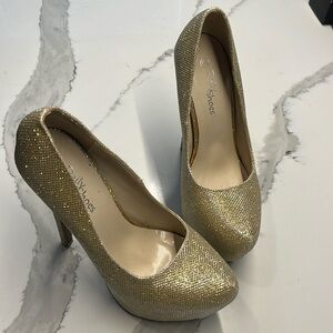 Gold Glitter 6inch Heels